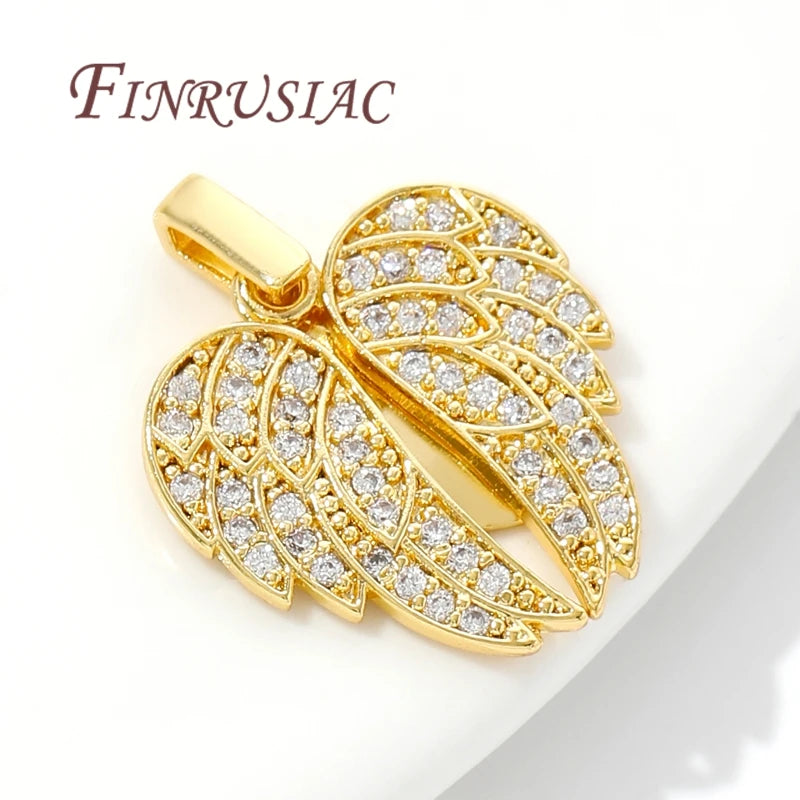 18K Gold Plated Zircon Heart Charm Pendants | DIY Jewelry Making Jewelry Charm Pendant P3
