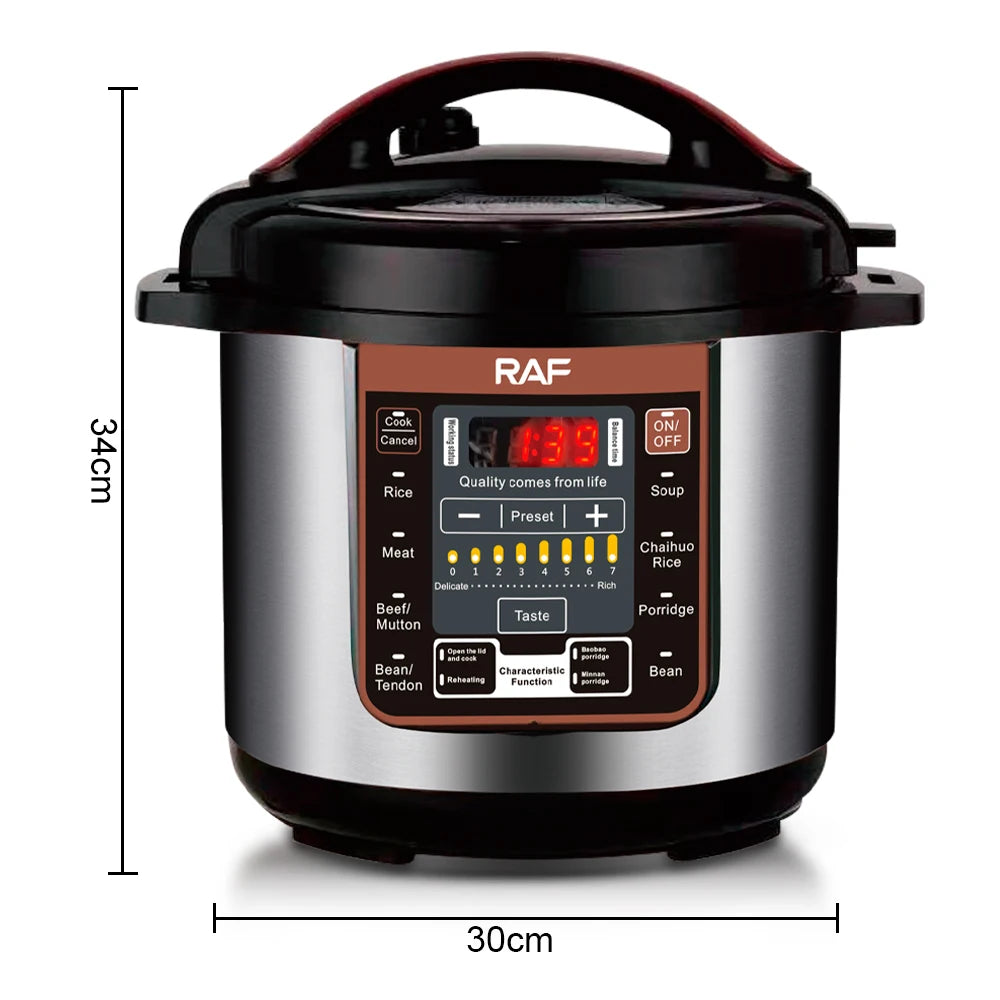 RAF 12L Programmable Electric Pressure Cooker | Stainless Steel Electric Pressure Cooker P3