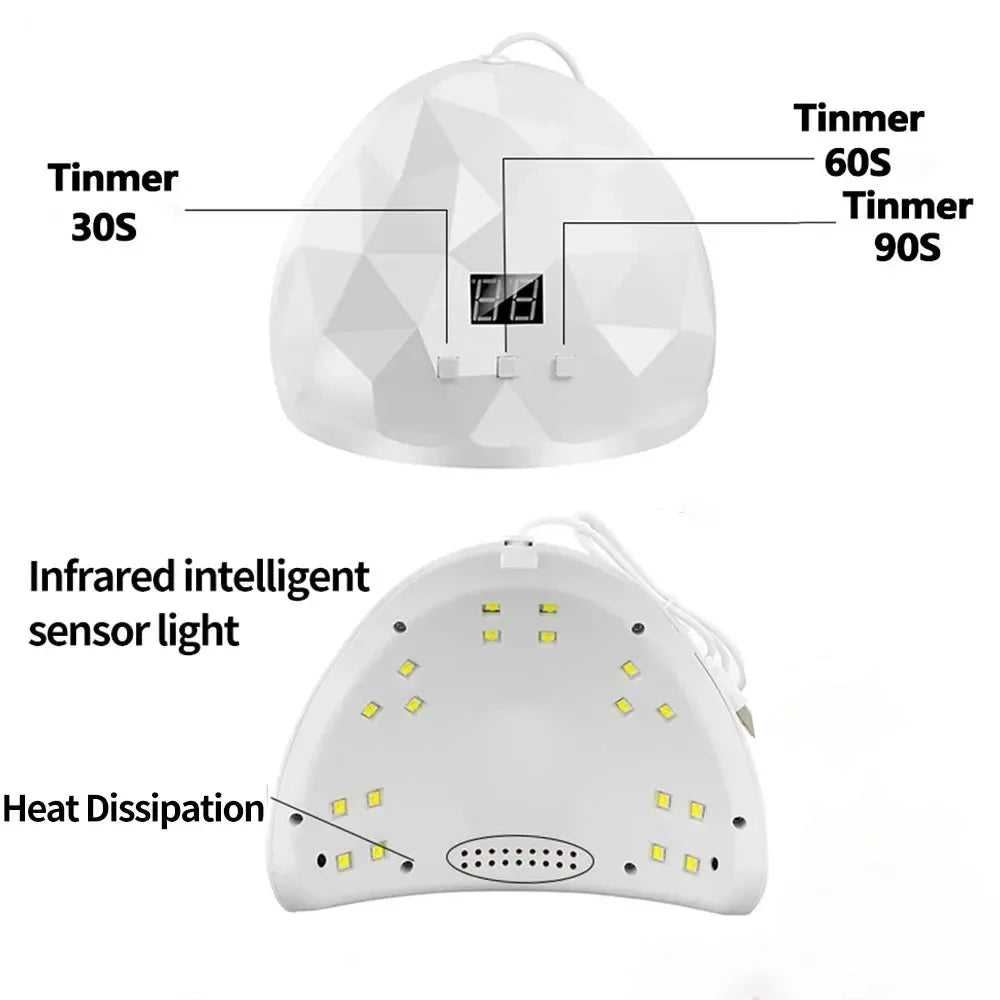 48W UV Gel Nail Curing Lamp – Home & Salon Nail Dryer UV Nail Curing Lamp P3