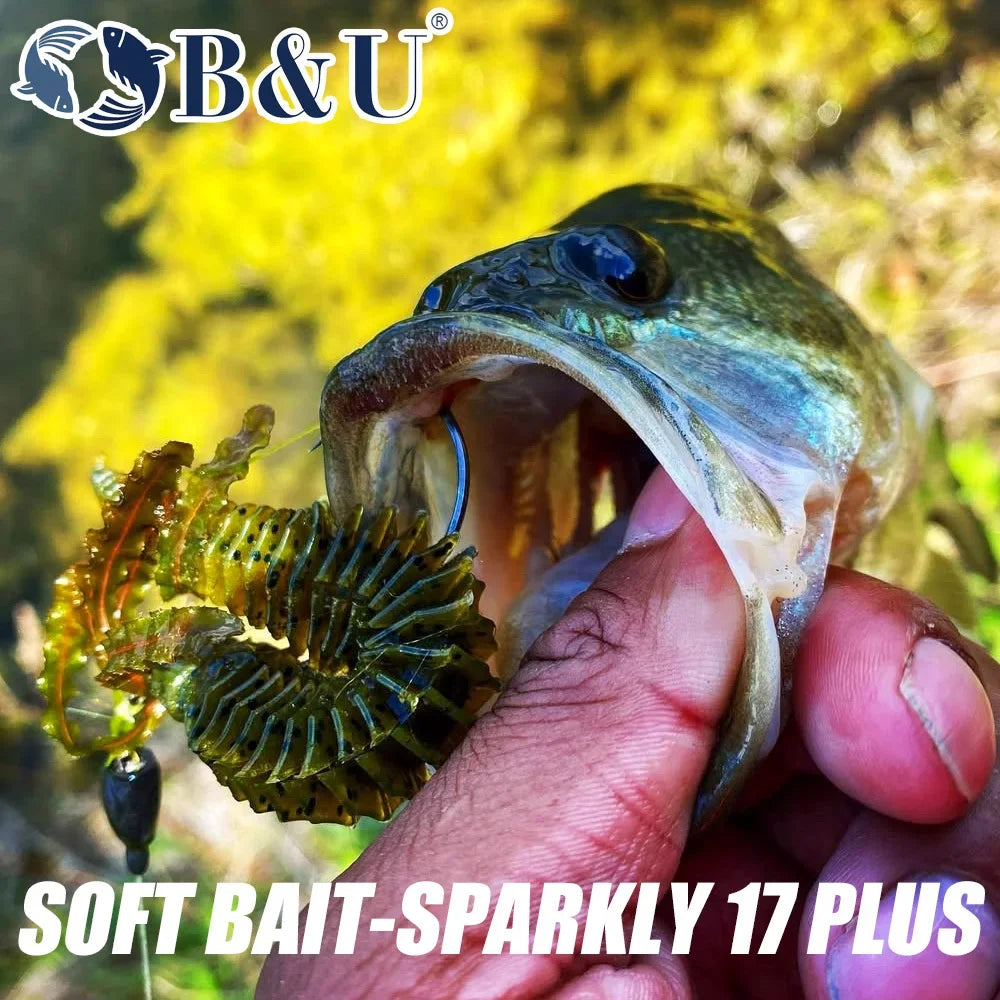 B&U 5-Pack 11.4cm Senko Wacky Worm Soft Bait – Bass & Perch Soft Fishing Lure P3