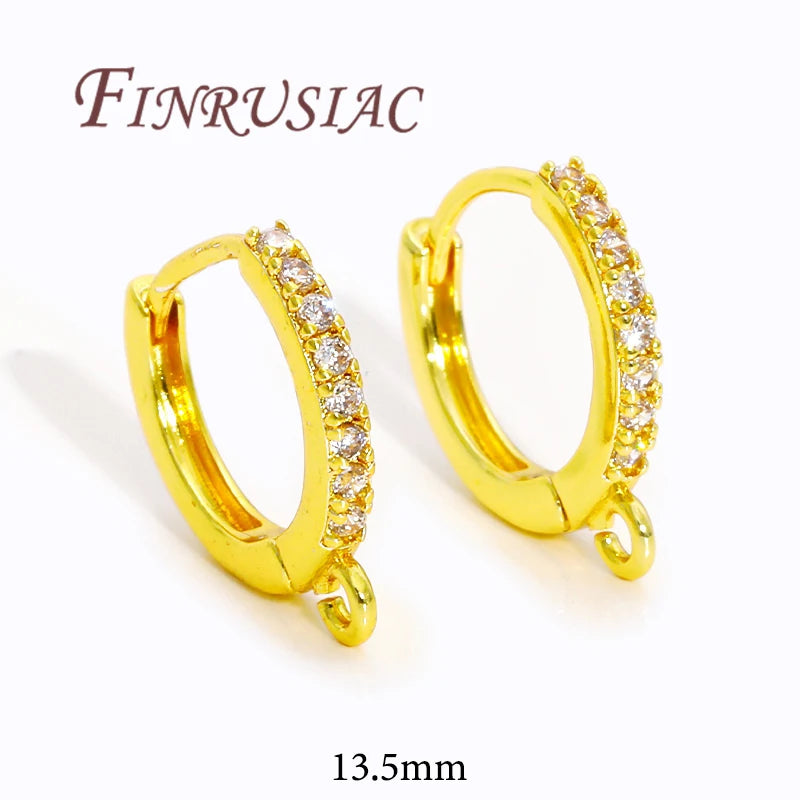 18K Gold Plated Earring Hooks – DIY Earwire Clasps & Findings Earring Hook Findings P3 18K Gold Plated 2 pairs