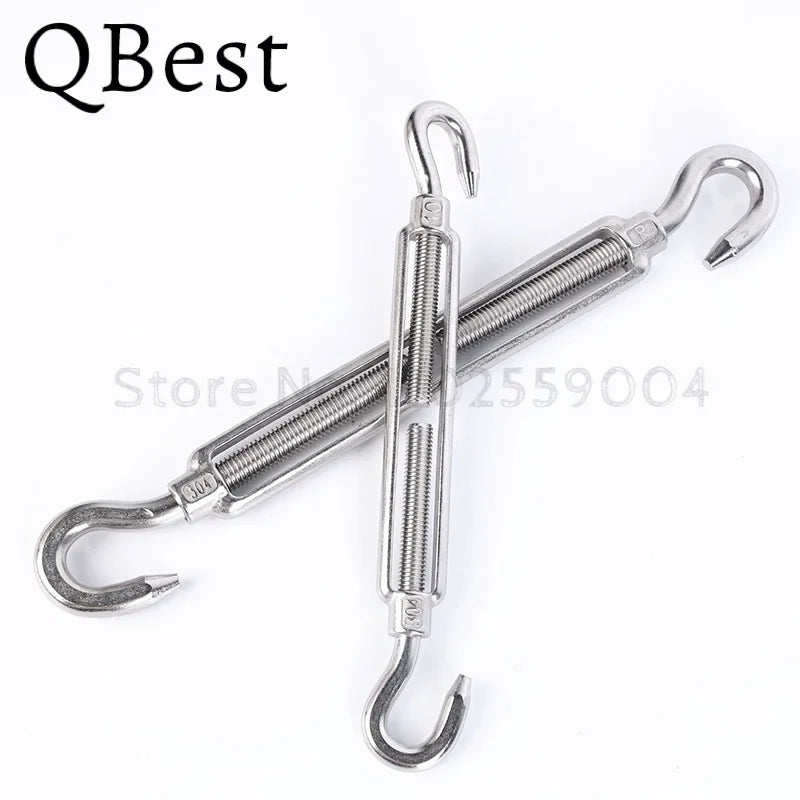 Stainless Steel Turnbuckle Hook & Eye Wire Tensioner M4–M20 Wire Turnbuckle Tensioner P3