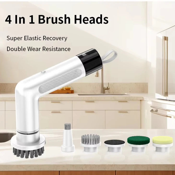S3 4-in-1 Cordless Electric Spin Scrubber | Battery Display Electric Spin Scrubber P3