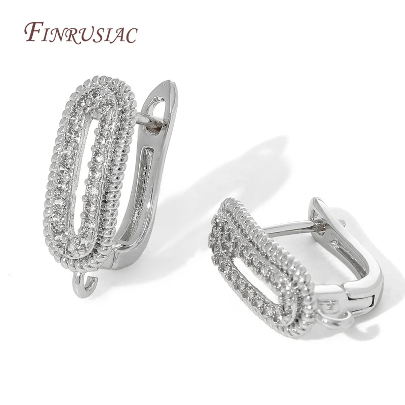 18K Gold Plated CZ Lever Back Earring Hooks | DIY Findings Earring Findings P3