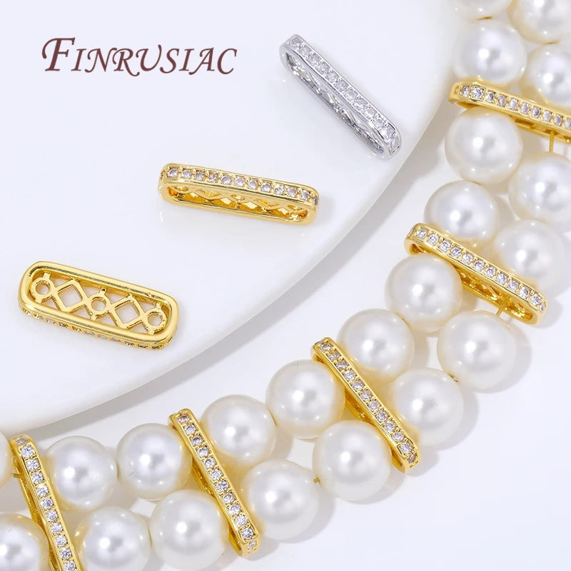 18K Gold Plated Bead Spacers | Metal Separator Bar for Jewelry Bead Spacers P3