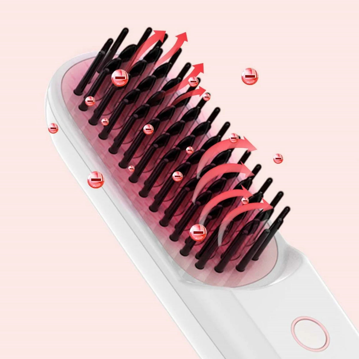 Wireless Ionic Hair Straightener Brush – USB Rechargeable Comb Hair Straightener Brush P3