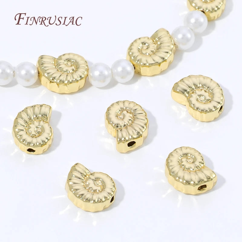 18K Gold Plated Conch Spacer Beads – DIY Jewelry Making Jewelry Making Beads P3