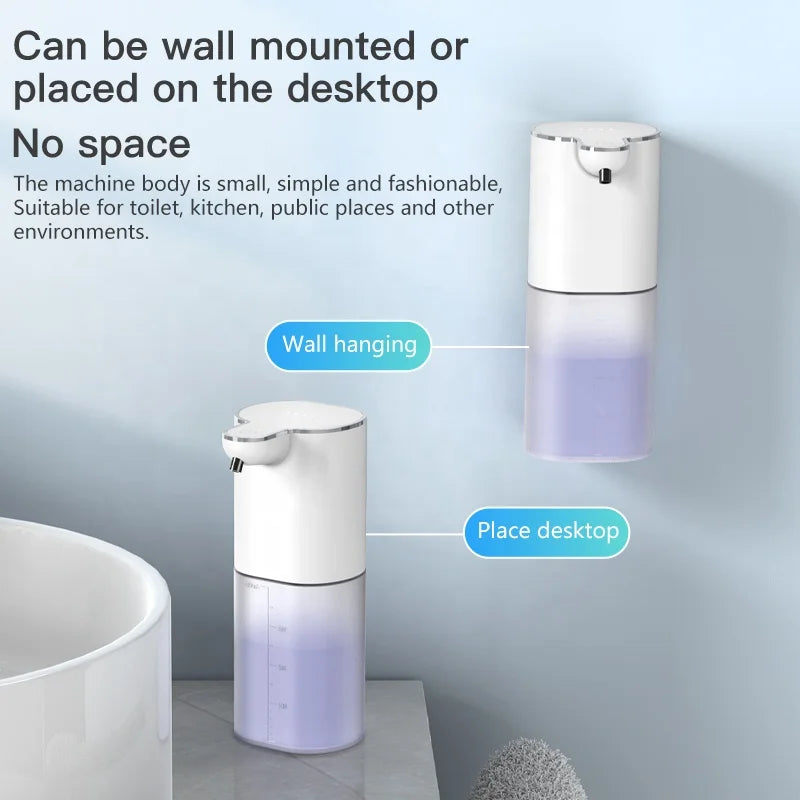 400ml Touchless Foam Soap Dispenser – Auto Wall Mount White Foam Soap Dispenser P3