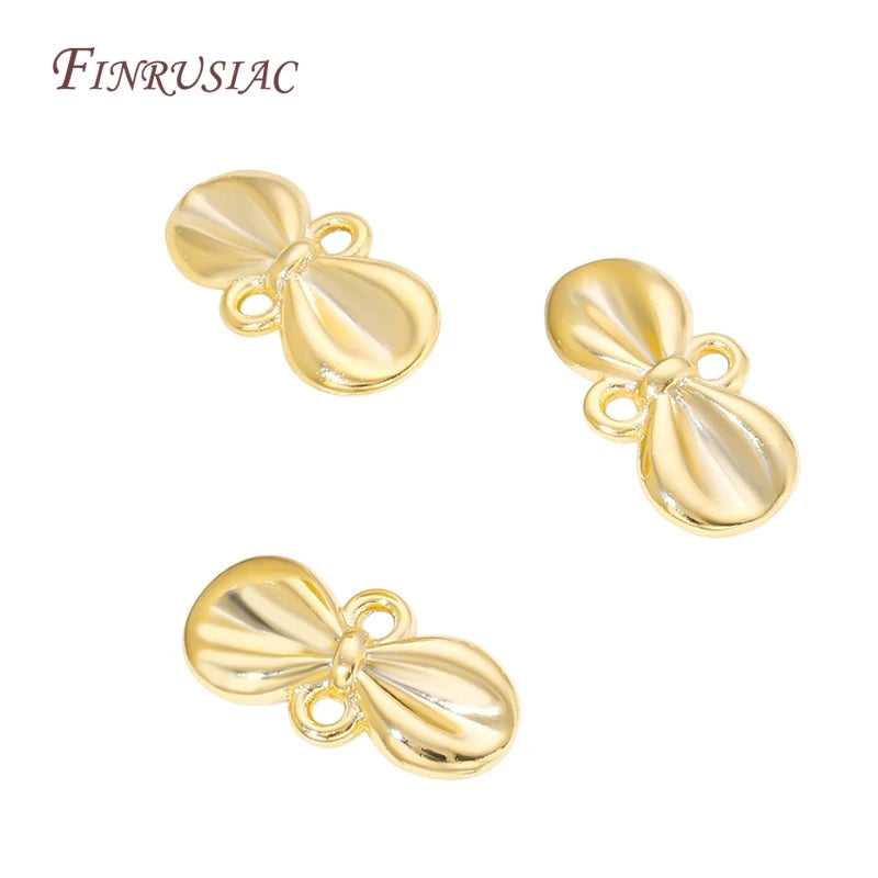 18K Gold Plated Bow Knot Connector Charms – DIY Jewelry Findings Jewelry Connector Charms P3
