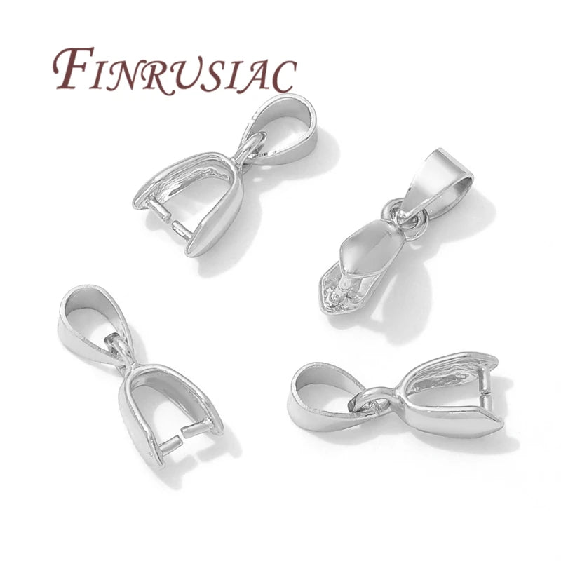 18K Gold Plated Brass Pinch Bail Connectors | DIY Jewelry 5–15 Pcs Jewelry Bail Connectors P3