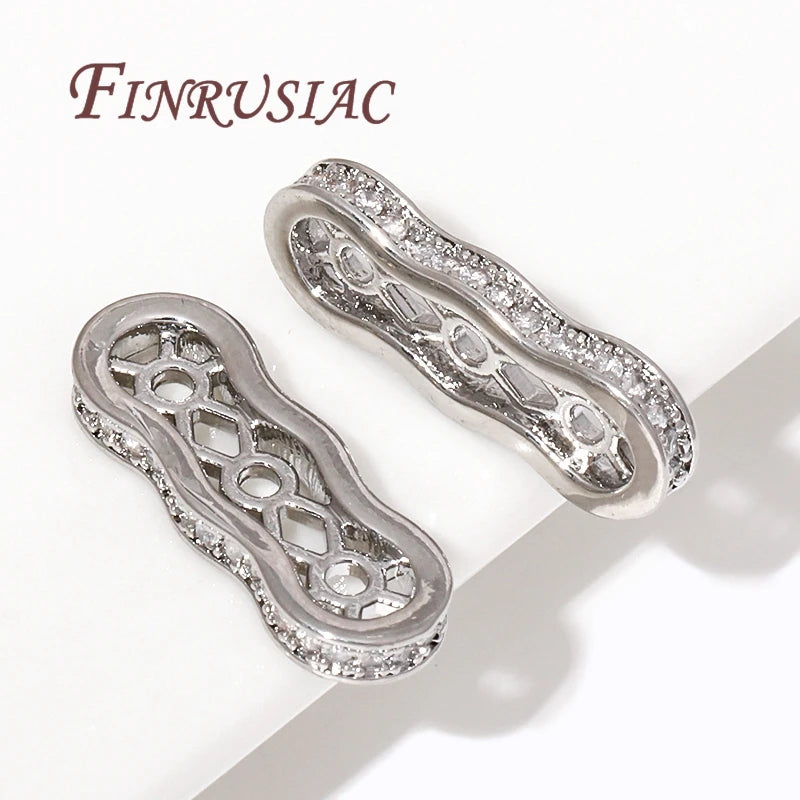 18K Gold Plated Zircon Spacer Beads – DIY Jewelry Findings Jewelry Spacer Beads P3
