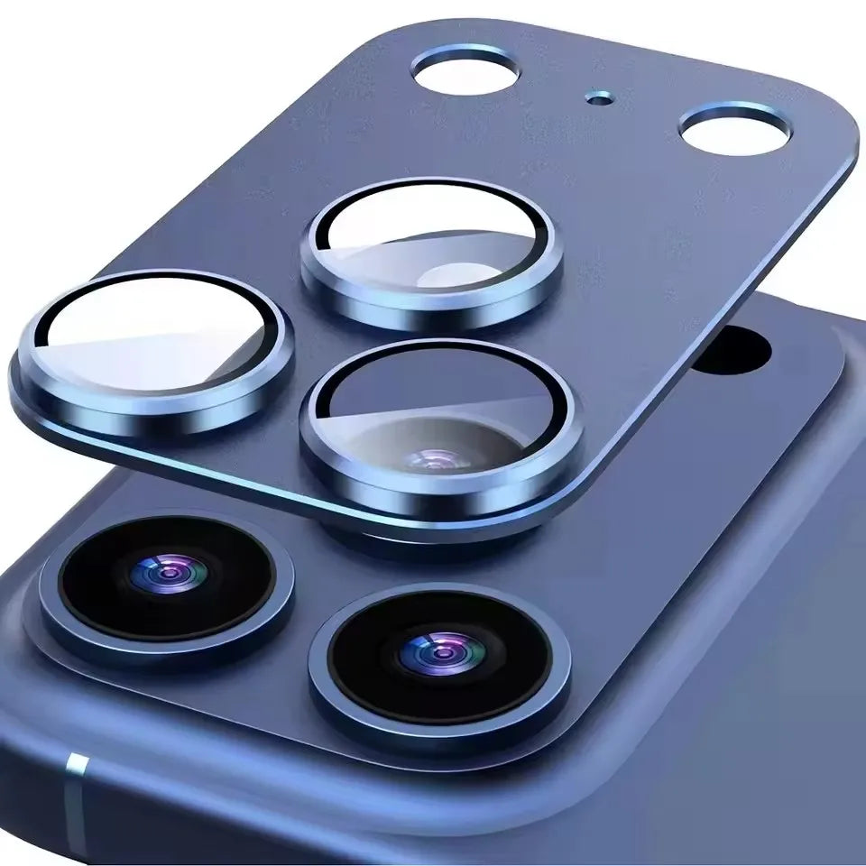 iPhone 17 Pro Max / Pro Ultra-Thin Metal Camera Lens Protector Camera Lens Protector P3 Blue For iPhone 17 Pro