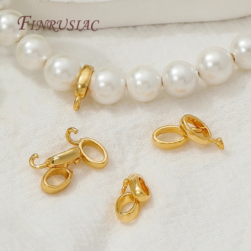 18K Gold Plated Bail Connectors – DIY Pendant Necklace Findings Pendant Bail Connector P3