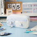 9-Layer Large Capacity Pencil Case – Multifunctional Pen Bag Pencil Case P3 Blue-With Puppy Pin