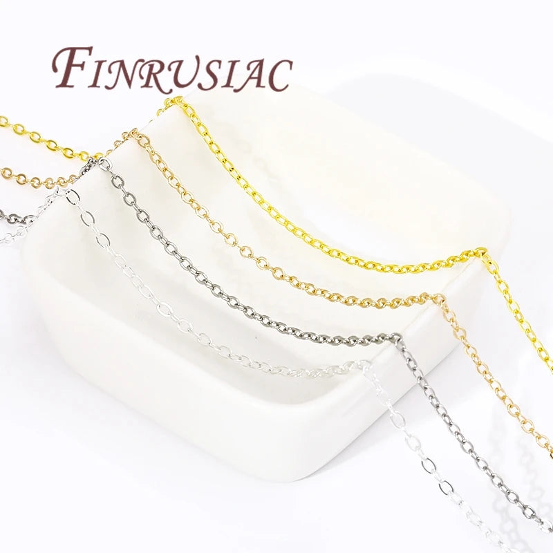18K Gold Plated O Shape Chain 1.2mm–2mm | DIY Necklace Bulk DIY Jewelry Chain P3