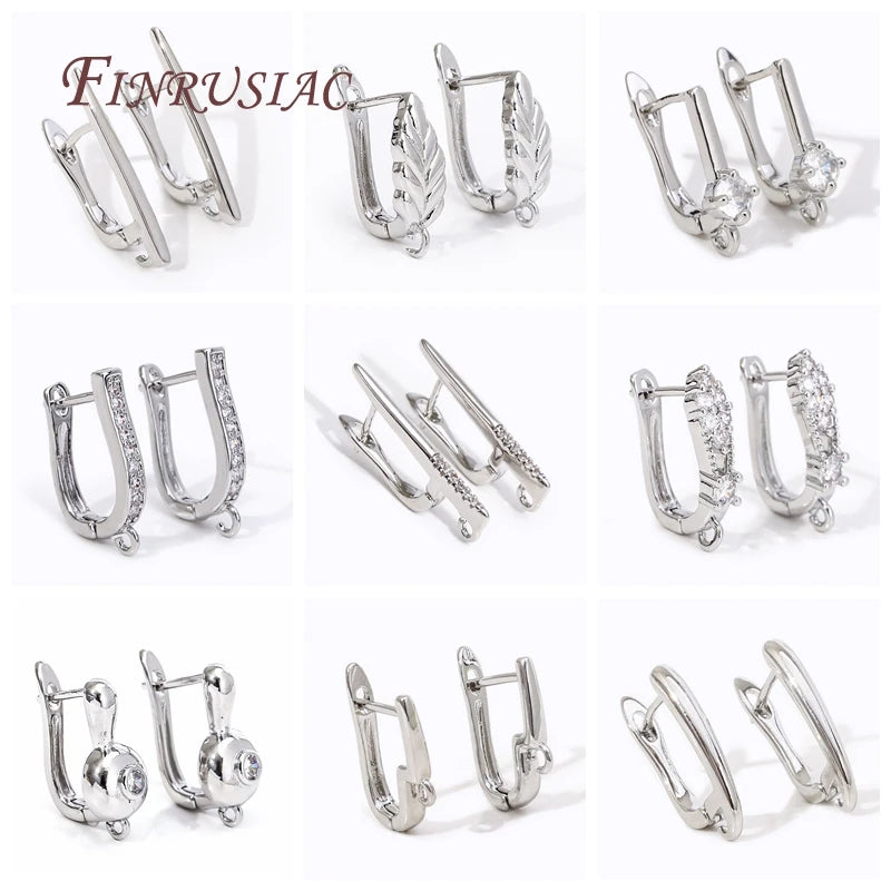18K Gold Plated CZ Ear Wire Hooks & Clasps – DIY Jewelry Earring Findings P3