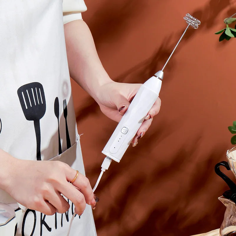 Rechargeable Stainless Steel Milk Frother & Coffee Stirrer Milk Frother P3