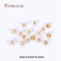 18K Gold Plated Rubber Earring Backs – Silicone Stopper Nuts Earring Findings P3 18K Real Gold Plated 40 Pieces