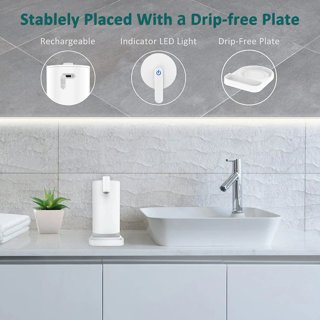 Automatic Foam Soap Dispenser Touchless Sensor 300ml – Hongdec Foam Soap Dispenser P3