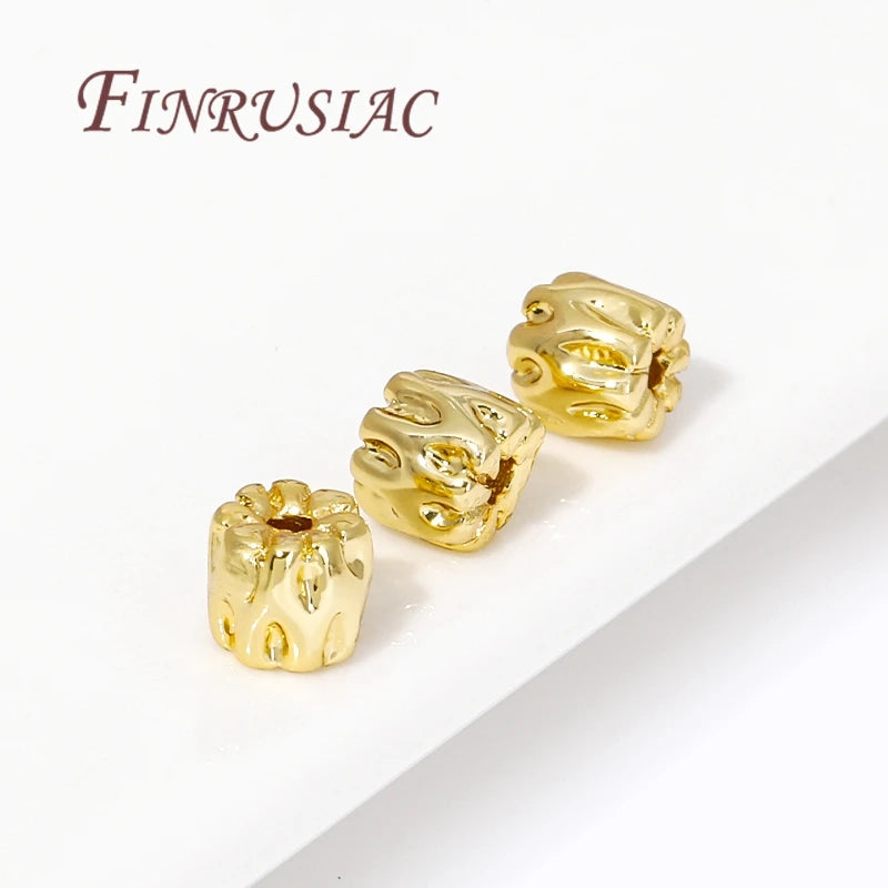 18K Gold Irregular Spacer Beads – DIY Jewelry Making Supplies Jewelry Spacer Beads P3