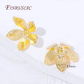 18K Gold Plated Brass Flower Bead Tassel End Caps – DIY Jewelry Jewelry Findings P3 18K Real Gold Plated 4 pieces