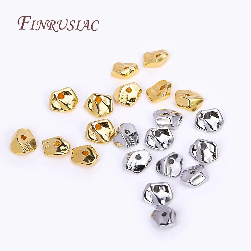 18K Gold Plated Irregular Spacer Beads – DIY Jewelry Making Jewelry Spacer Beads P3