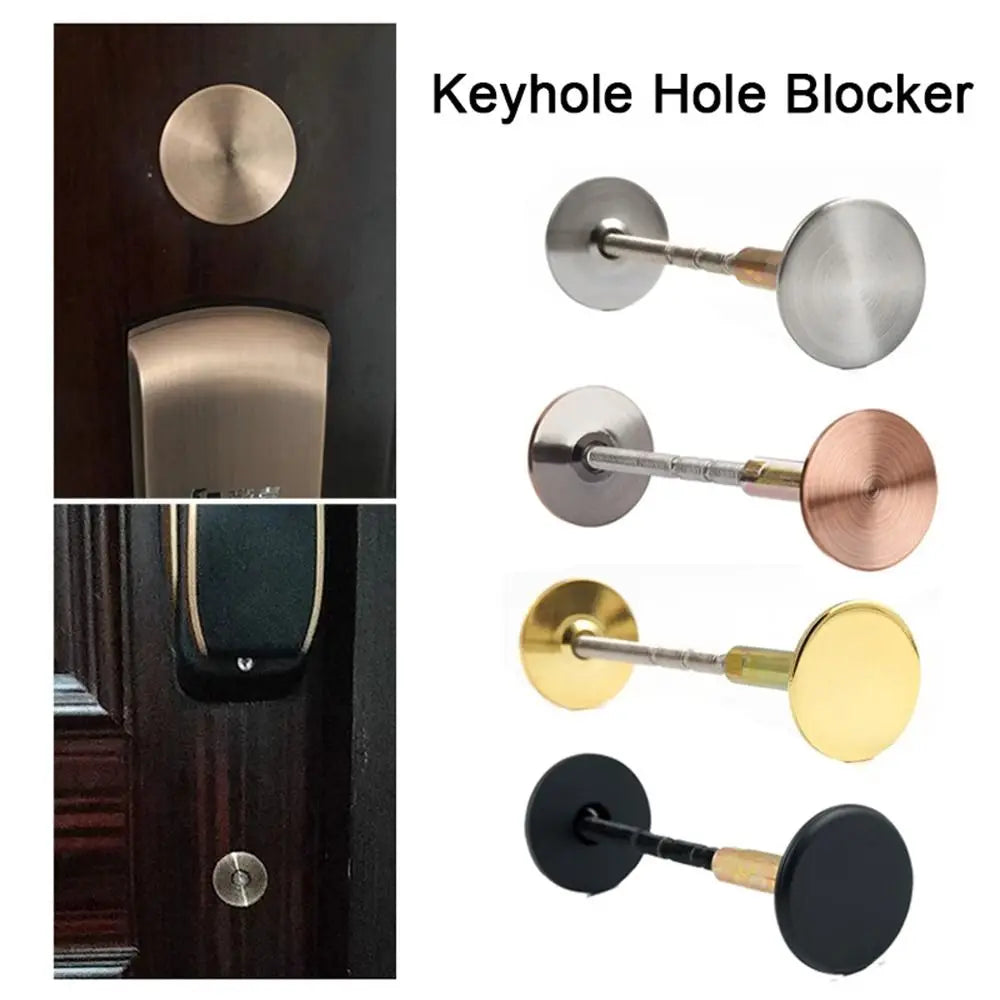 Galvanized Door Hole Cover & Cat Eye Lock Blocker Patch Door Hardware Cover P3