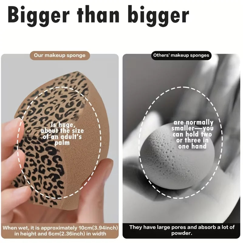 Extra Large Leopard Print Makeup Sponge | Wet & Dry Blender Makeup Blending Sponge P3
