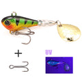 B&U Tail Spinner Fishing Lure – Metal Spoon Blade 6/10/14g Tail Spinner Lure P3 green yellow 1pc-13.4g