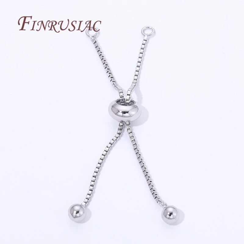 18K Gold Plated Box Chain Bracelet Extender – Slider Beads Bracelet Extender Chain P3