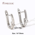18K Gold Plated CZ Ear Wire Hooks & Clasps – DIY Jewelry Earring Findings P3 Rhodium Plated 2 pairs