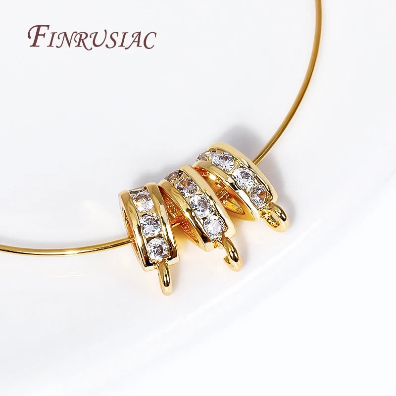 18K Gold Plated Zircon Pendant Bail | DIY Jewelry Findings Jewelry Finding P3