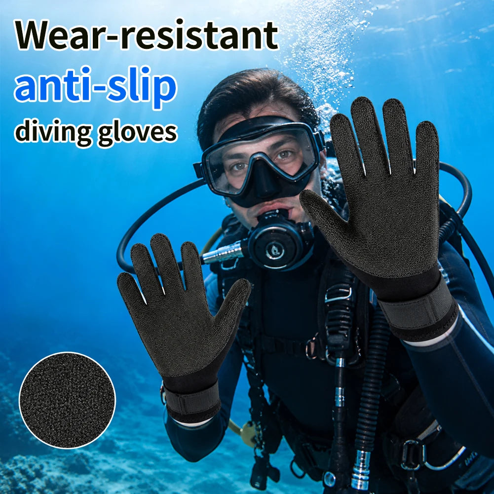 3mm Neoprene Wetsuit Gloves | Thermal Kevlar Diving Gloves Wetsuit Diving Gloves P3