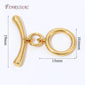18K Gold Plated Hammered OT Toggle Clasp – Bracelet & Necklace