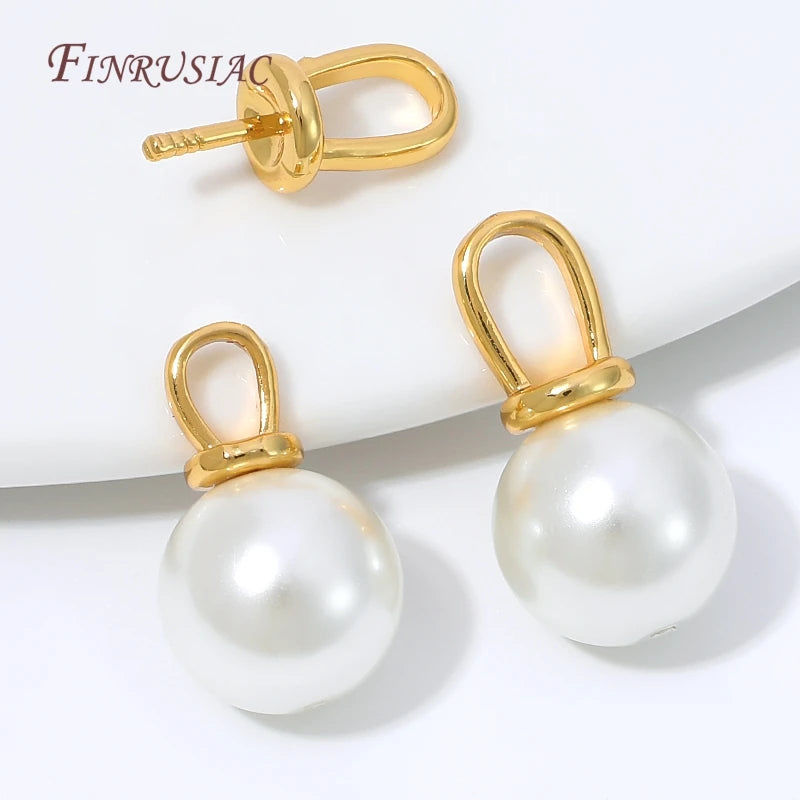 18K Gold Plated U-Shape Bail Pin Pearl Cap – DIY Jewelry Findings Jewelry Findings P3