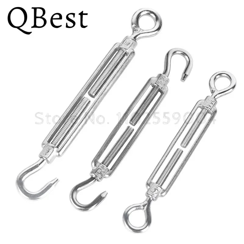 Stainless Steel Turnbuckle Hook & Eye Wire Tensioner M4–M20 Wire Turnbuckle Tensioner P3