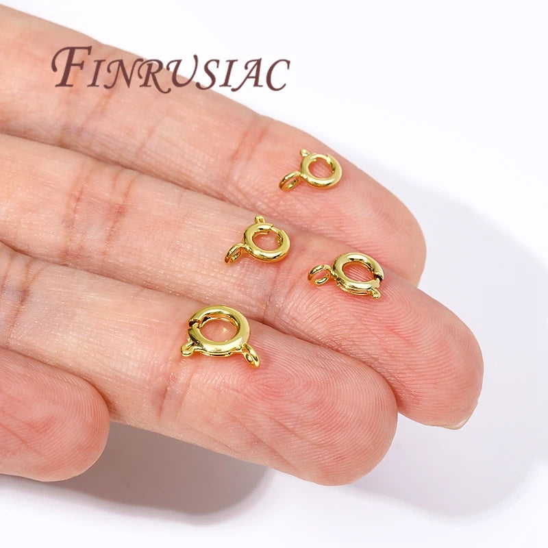9mm 18K Gold Plated Circle Spring Clasps – DIY Jewelry Findings Jewelry Clasps & Findings P3