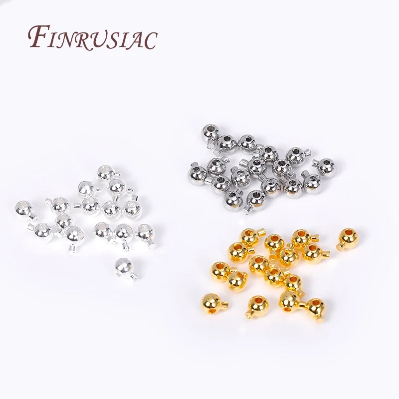 18K Gold Plated Brass Crimp End Beads for Memory Wire | Wholesale Jewelry Findings P3
