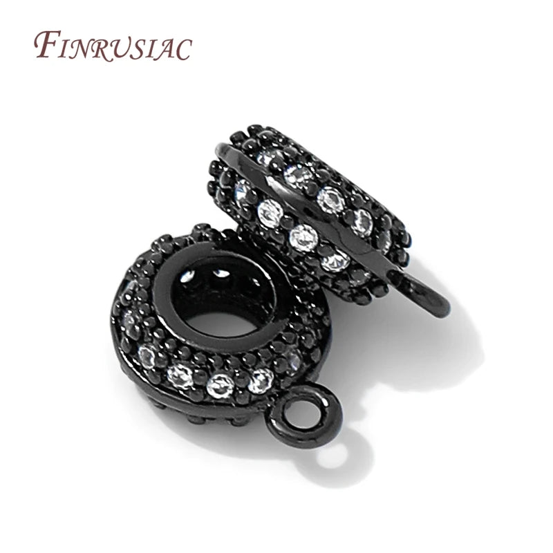 18K Gold Plated Brass Zircon Jewelry Bails – Pendant Holder Jewelry Bail Findings P3
