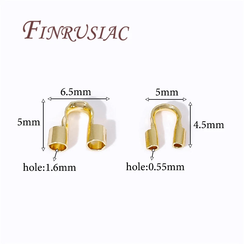 14K Gold Plated Wire Protectors U-Shape Loops | Jewelry Making Jewelry Findings P3