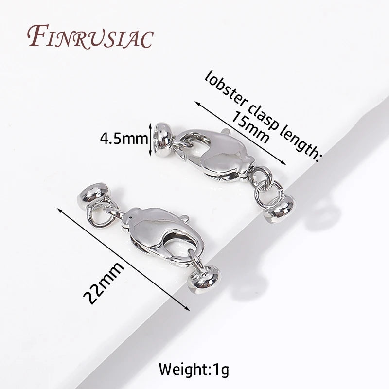 18K Gold Plated Brass Lobster Clasps – DIY Jewelry Findings Jewelry Clasps P3 Rhodium Plated 3 Pieces