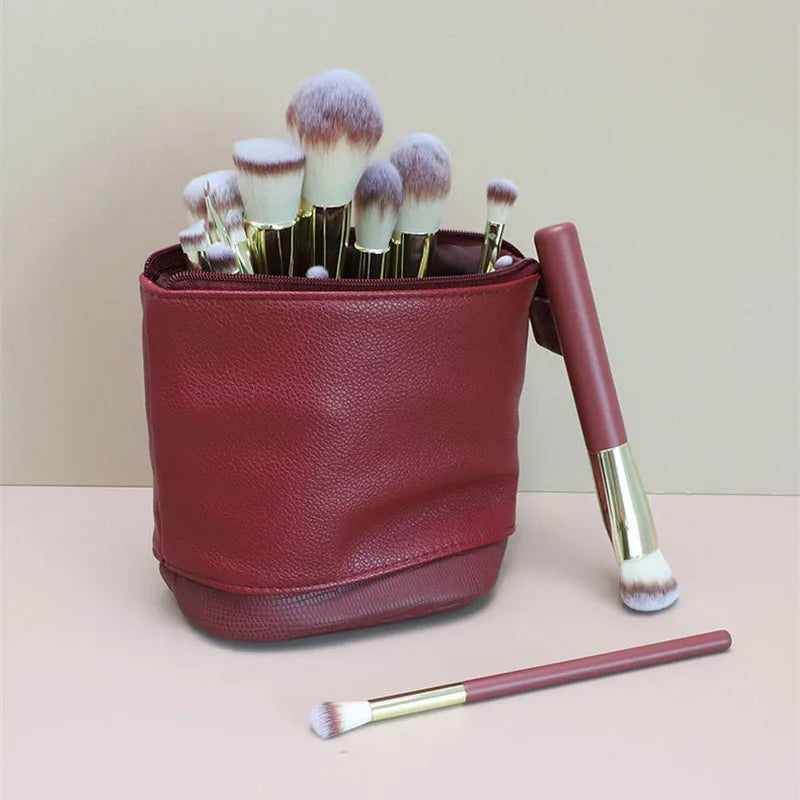 Stretchable PU Leather Makeup Brush Organizer Bag | Multi-Slot Makeup Brush Organizer P3