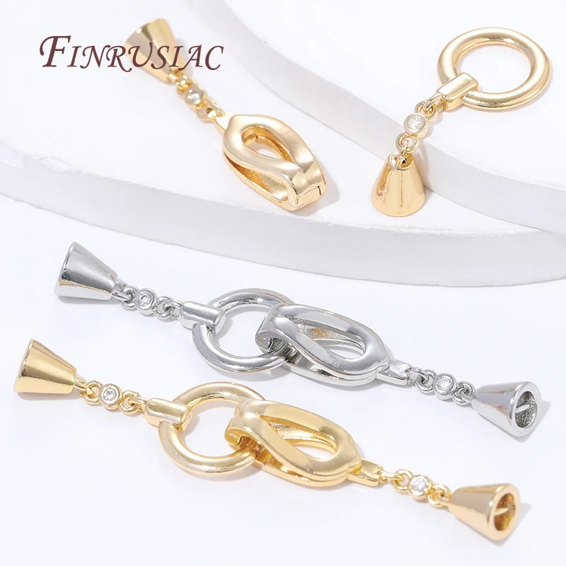 14K Gold Plated Brass Pearl Clasp Necklace Connector Findings Pearl Clasp Findings P3