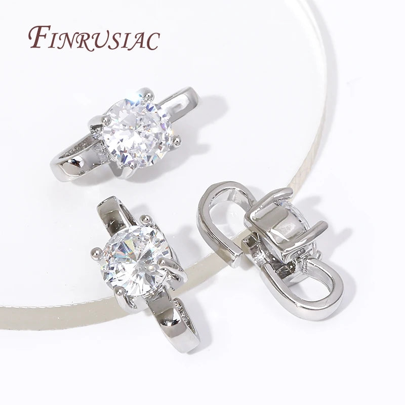 18K Gold Plated Zircon Clasp Connectors | DIY Jewelry Making Jewelry Clasp Connector P3