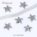 18K Gold Plated Starfish Spacer Beads | DIY Ocean Jewelry Jewelry Spacer Beads P3 Rhodium Plated 4 pieces