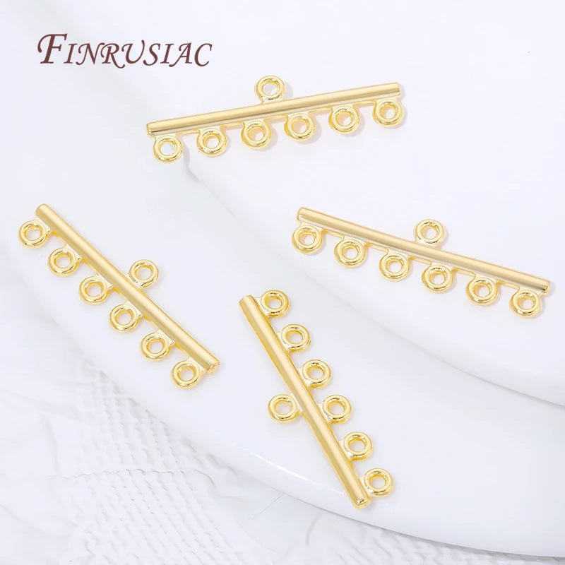 18K Gold Plated Multi Strand Brass Connectors | DIY Jewelry Jewelry Findings P3