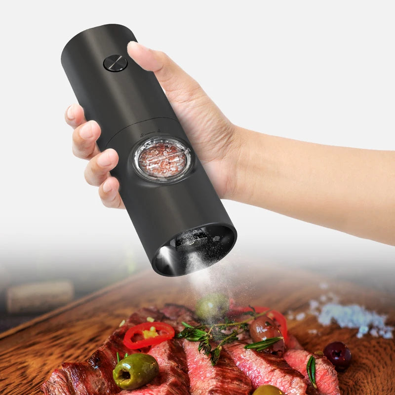 CLITON Electric Salt & Pepper Grinder Set | Adjustable Ceramic Mill Electric Spice Grinder P3