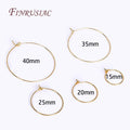 18K Gold Plated Hoop Ear Wires | DIY Earring Findings 40mm Earring Findings P3 18K Real Gold Plated 0.7mmX40mm-20PCS
