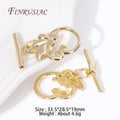 18K Gold Plated Leaf Toggle Clasp – DIY Bracelet & Necklace Jewelry Toggle Clasp P3 18K Real gold plated 4 Pieces