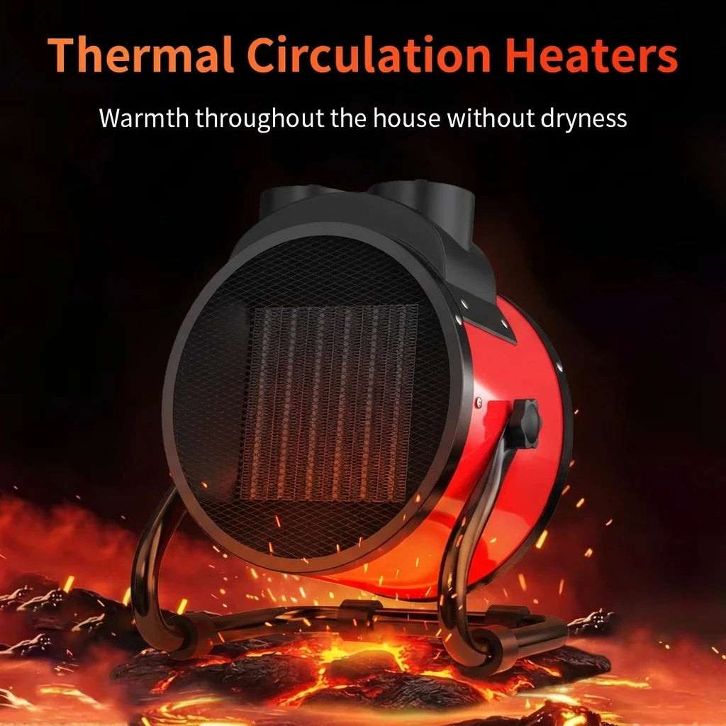 Portable 2000W Space Heater | Thermostat, 2 Settings & Fan Mode Portable Space Heater P3